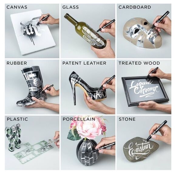 Molotow Liquid Chrome Marker, 2 mm, with Special Ink Mirror Effect. 3 pack. NIB! - Picture 6 of 16